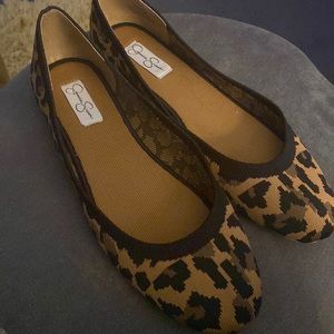 Leopard Flats Size 8